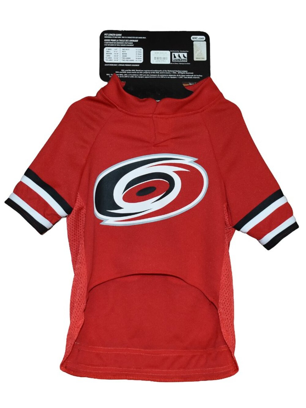 NHL Dog’s Shirt Carolina Hurricanes Jersey “00” Logo Pet Apparel Red Size L NEW - Picture 3 of 5